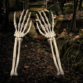 Halloween Decorations with 20 LED lights 8 changeable lighting modes waterproof battery-powered timer Skeleton Hand Realistic Halloween skeleton indoo