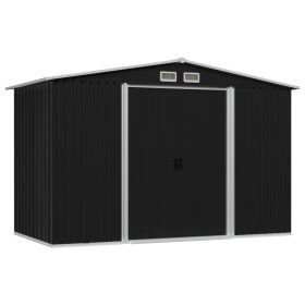 Garden Storage Shed Anthracite Steel 101.2"x80.7"x70.1"