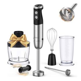 KOIOS Immersion Blender Handheld 1000W , Multipurpose 5-in-1 Hand Blender, Full Copper Motor, 12-Speeds, Stainless Steel blender shaft