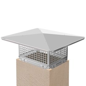 VEVOR Chimney Cap, 17" x 21" Flue Caps, 304 Stainless Steel Fireplace Chimney Cover, Adjustable Metal Spark Arrestor with Bolts Screws