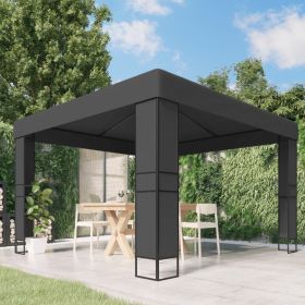 Gazebo with Double Roof 9.8'x9.8' Anthracite