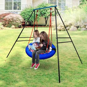 Swing Frame, New Upgraded A-Frame Swing Stand with Ground Nail, Heavy Duty Metal Swing Frame, Fits for Most Swings & Yoga Swing