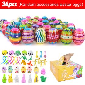 2023 Easter Eggs Happy Easter Decorations Plastic Easter Eggs Candies Chocolate Gift Boxes Colorful Egg DIY Craft for Kids Gift (Color: 36pcs, Ships From: CN)