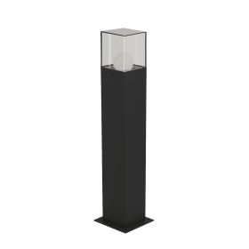 Metal Outdoor Bollard Lamp/Path Light (Color: Black)